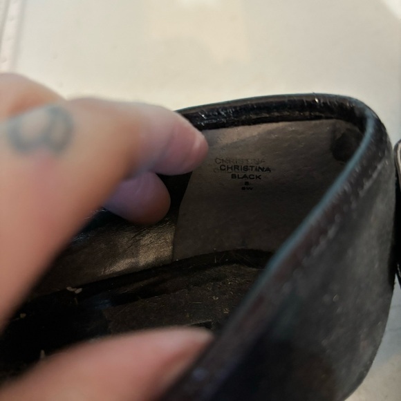 DKNYC Christina women’s black suede wedge heel ballet shoes in size 8 - Picture 8 of 13